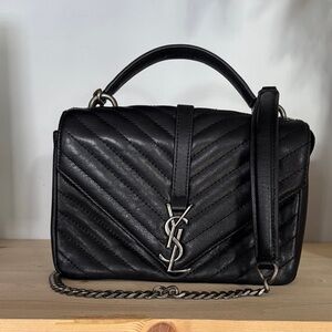 Luxurious Black Quilted Satchel